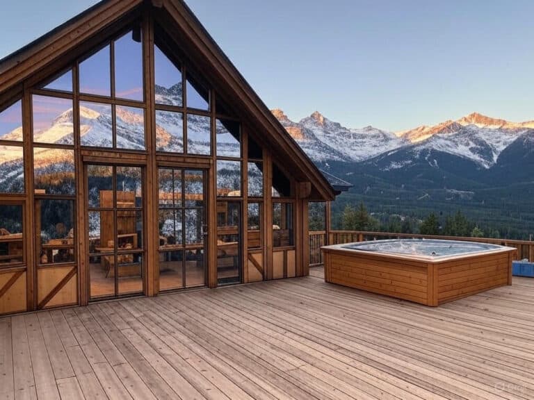 Beautiful Mountain home with snow capped mountains in the background
