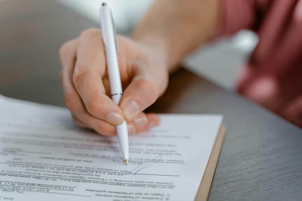 Signing documents